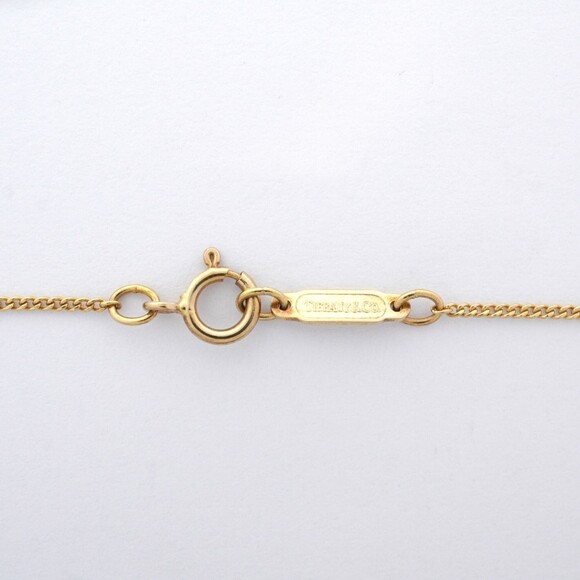 Tiffany Necklace Chain Cross Heart 18K Yellow Gold and Silver 925 Women's P19... - Picture 4 of 8